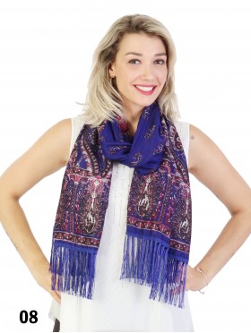 Paisley Print Pashmina W/ Tassels